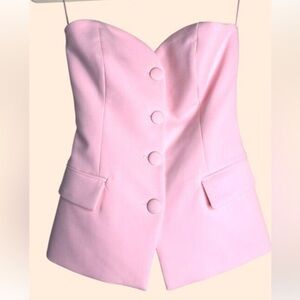 Zara pink bustier top